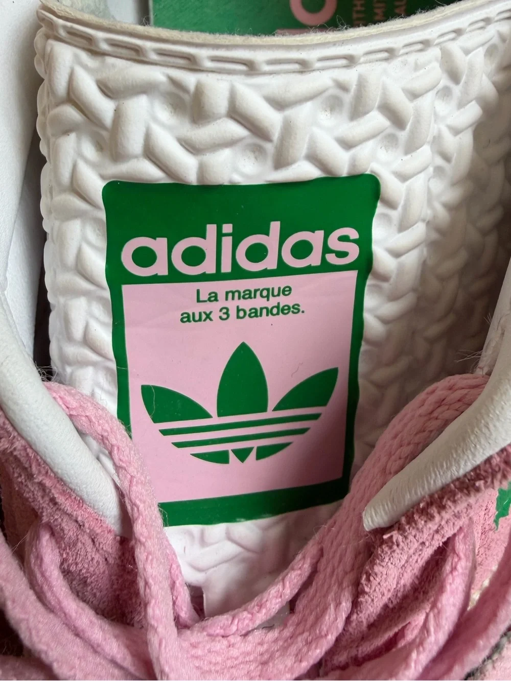 Adidas Gazelle Bold True Pink Green Platform Sneakers Women’s Size 10 EUC!